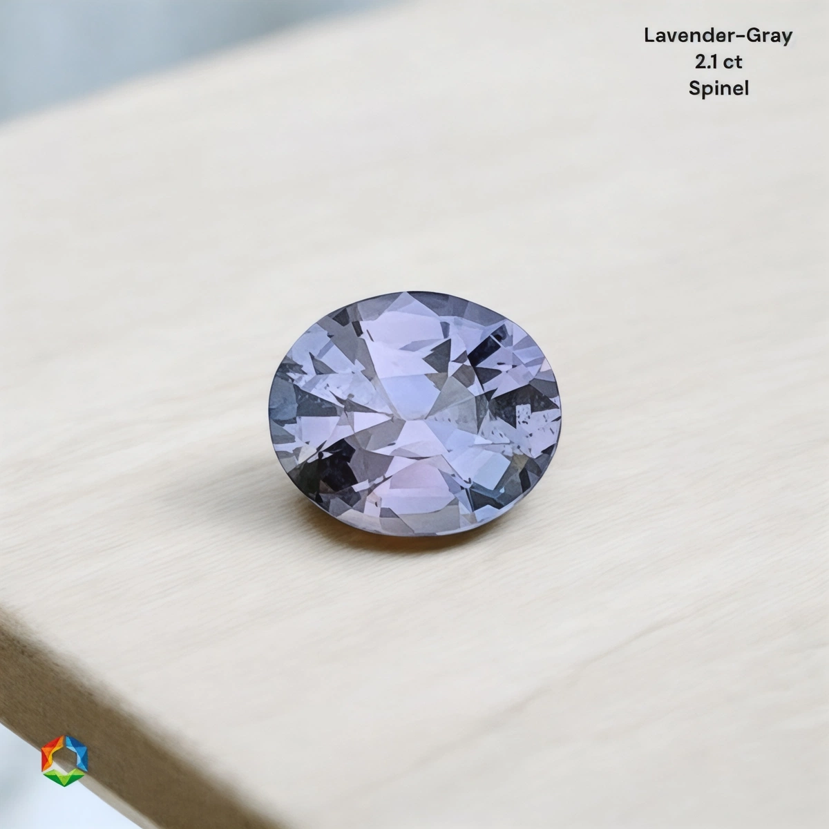 2.1 ct Grey Grey Spinel Oval
