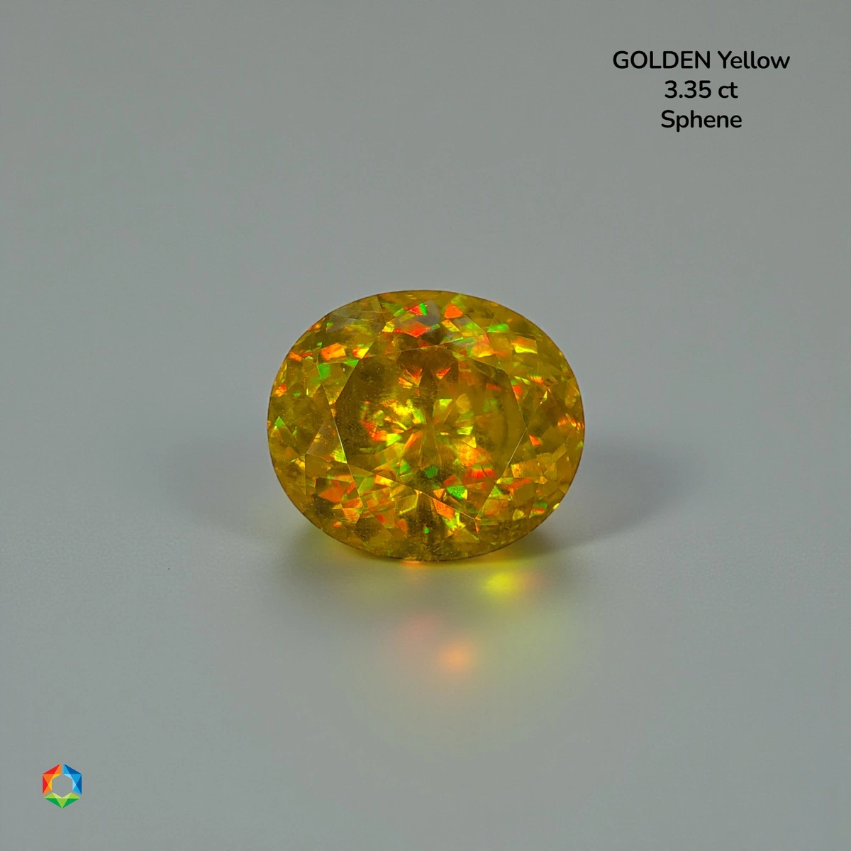 3.35 ct Yellow Sphene Oval