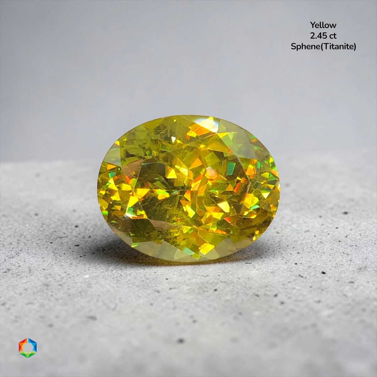 2.45 ct Yellow Sphene Oval