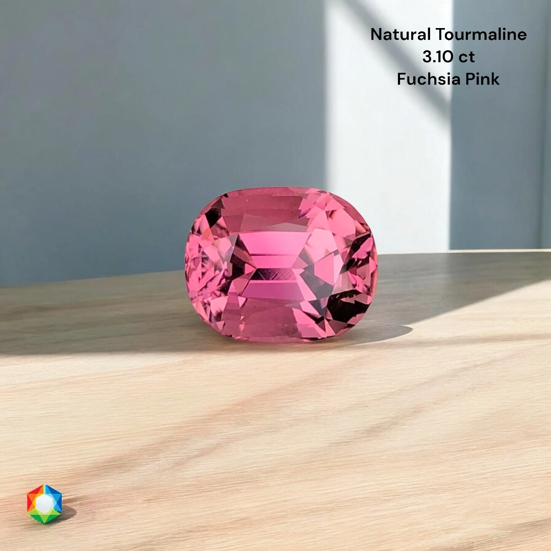 3.1 ct Pink Tourmaline Cushion