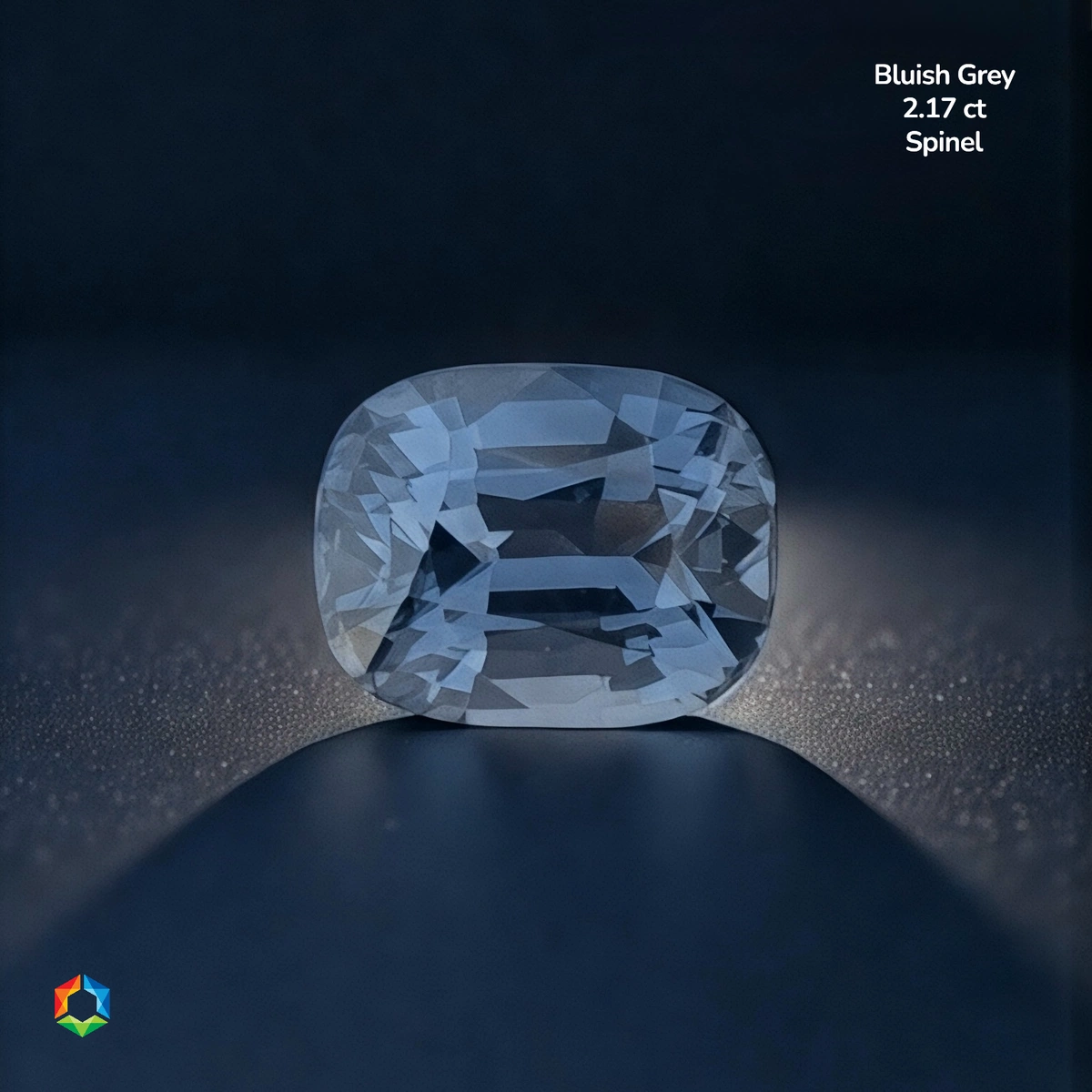 2.17 ct Grey Grey Spinel Cushion