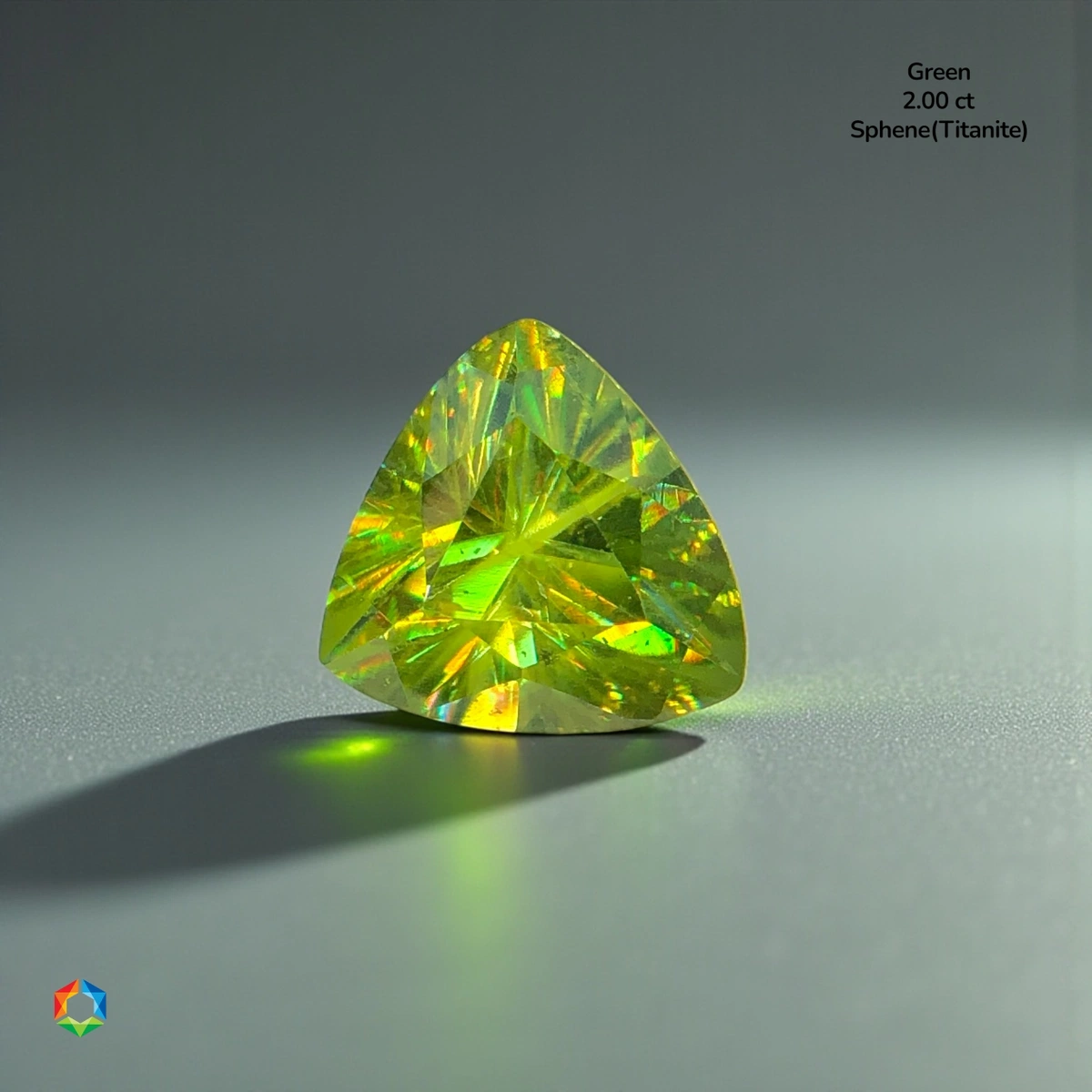 2.00 ct Green Sphene Trilliant