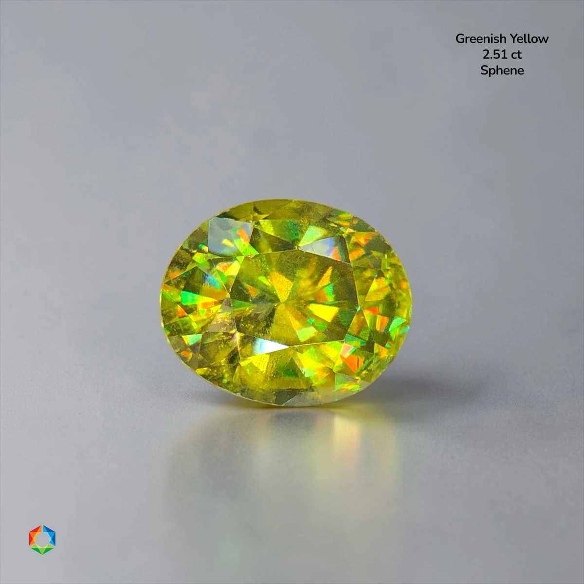 2.51 ct Yellow Sphene Oval