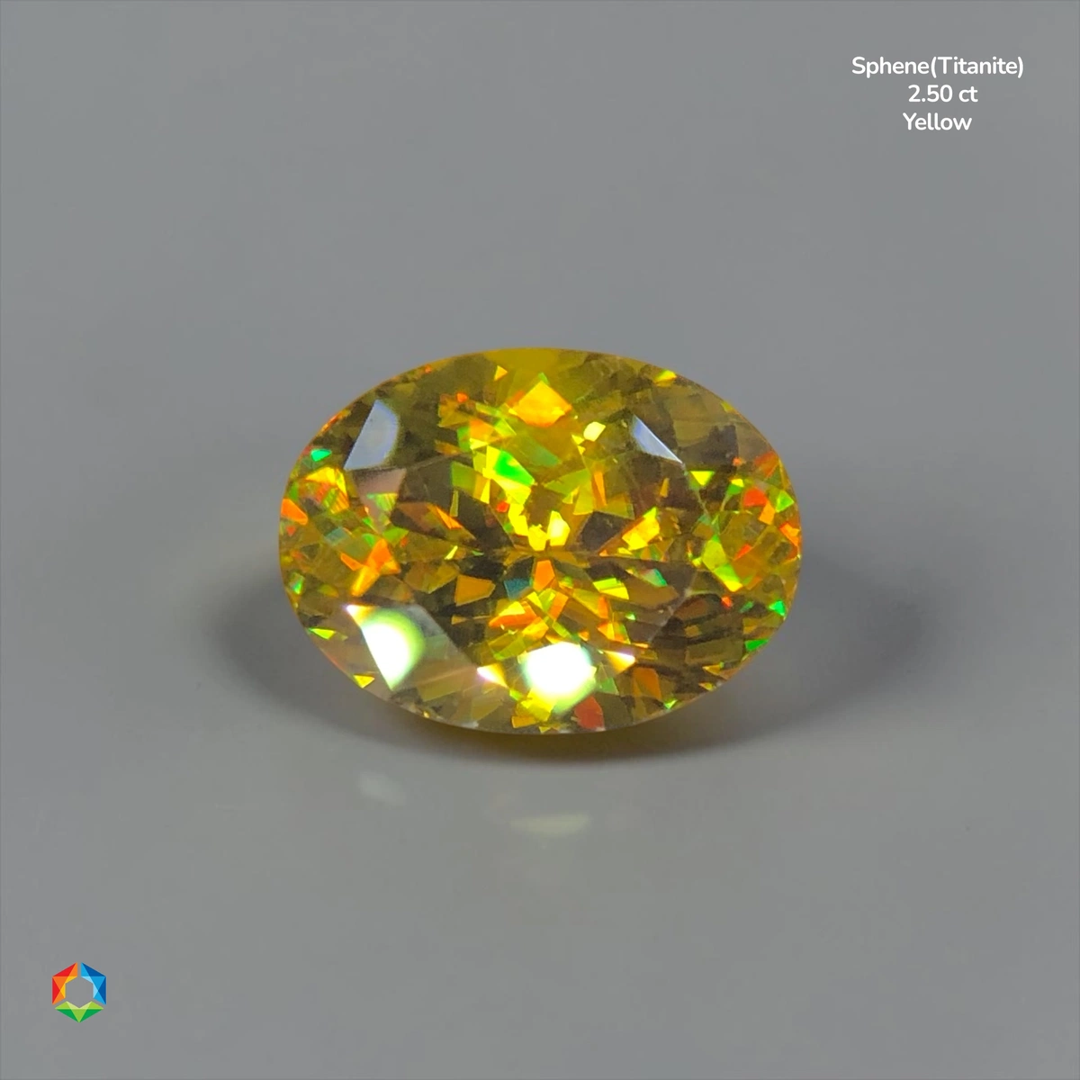 2.5 ct Yellow Sphene Oval