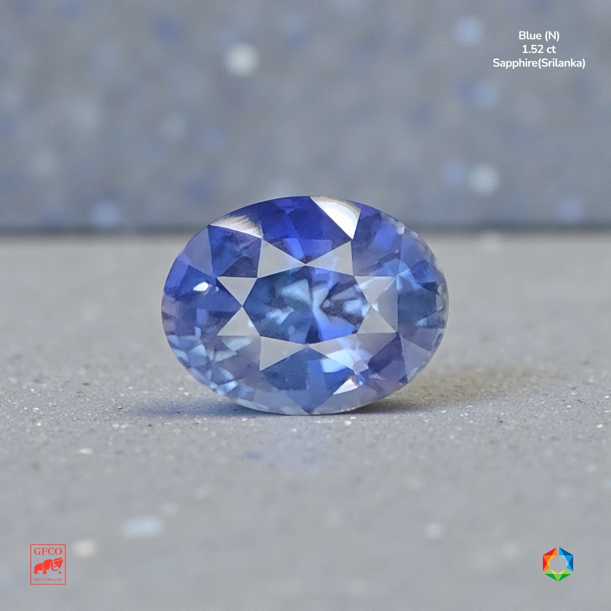 1.52 ct Blue Blue Sapphire Oval – GFCO Certified
