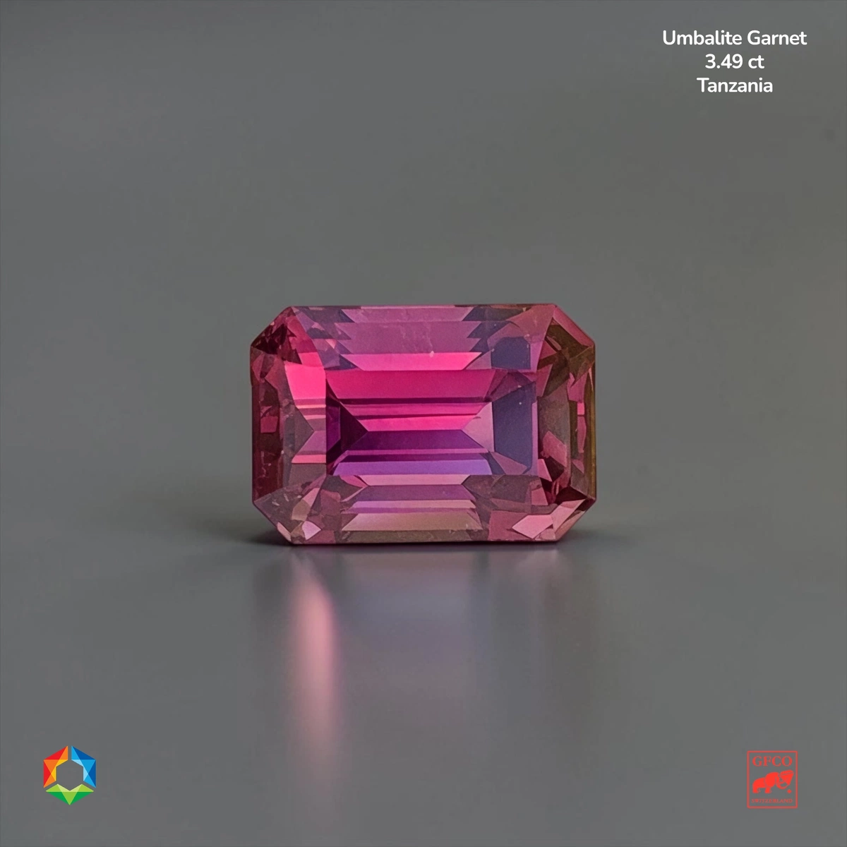 3.49 ct Pink Umbalite Garnet Octagon – GFCO Certified