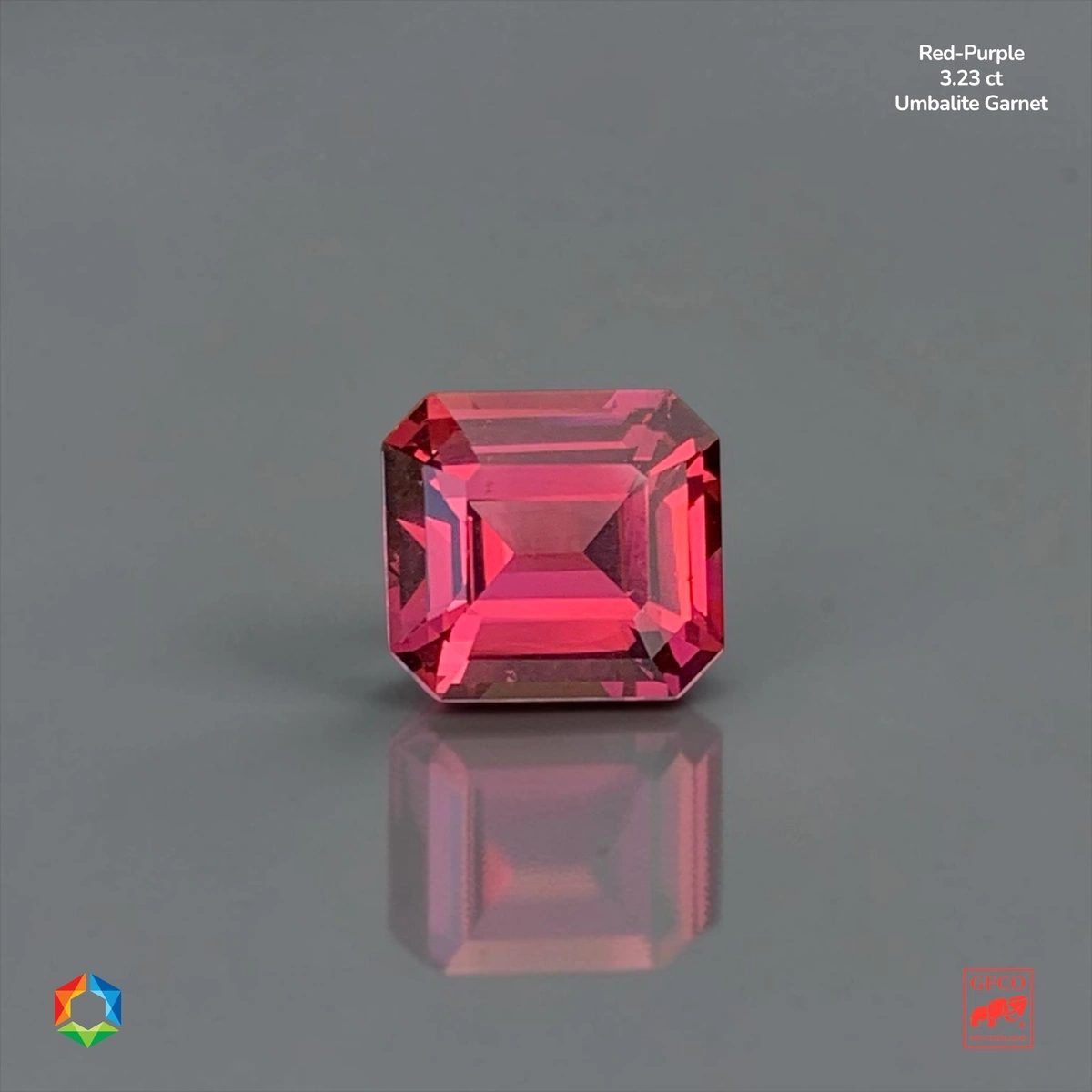 3.23 ct Red Umbalite Garnet Octagon – GFCO Certified