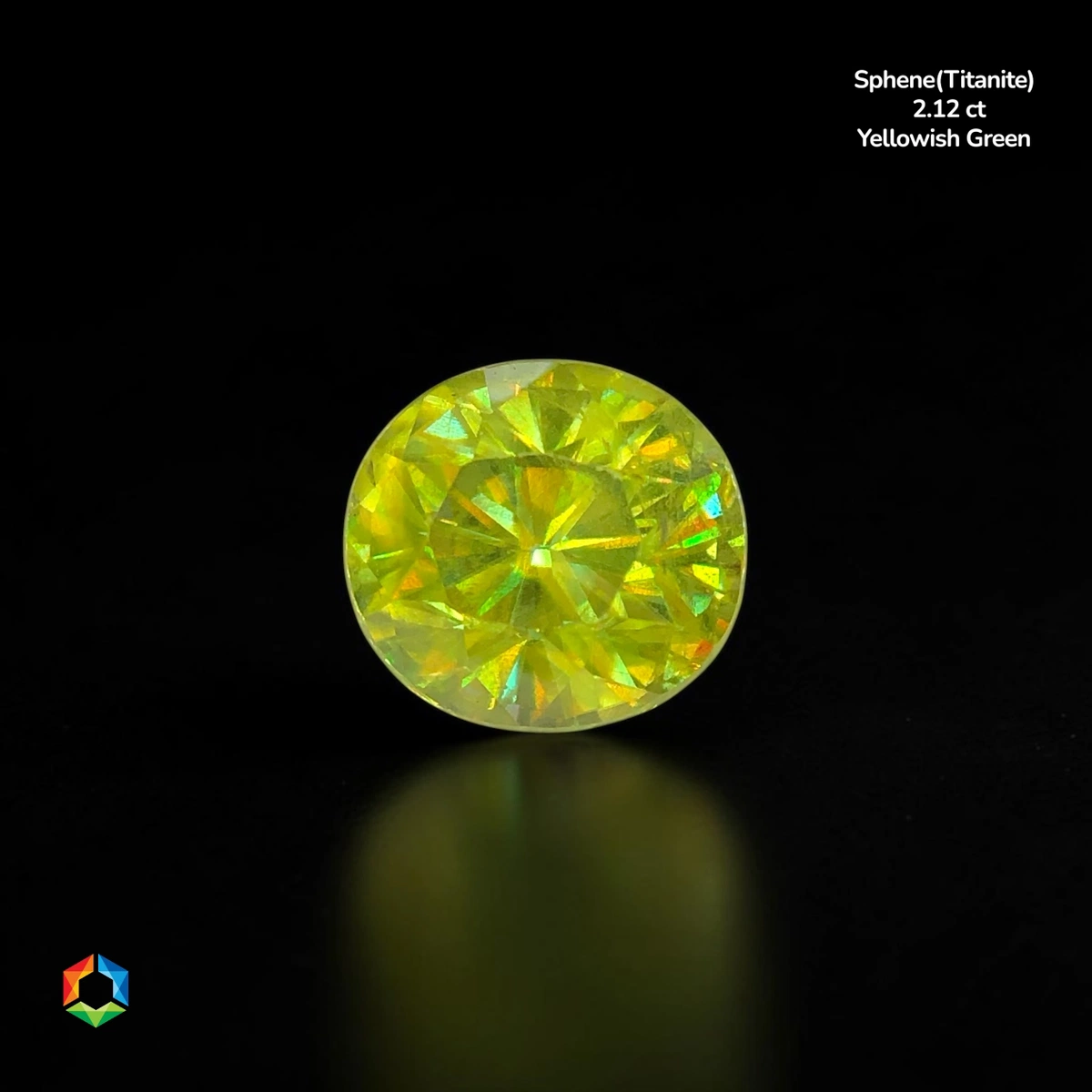 2.12 ct Green Sphene Oval