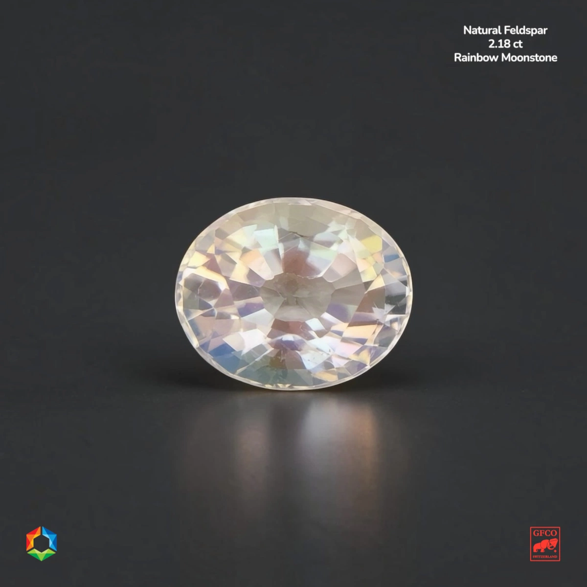 2.18 ct Multicolour Moonstone Oval